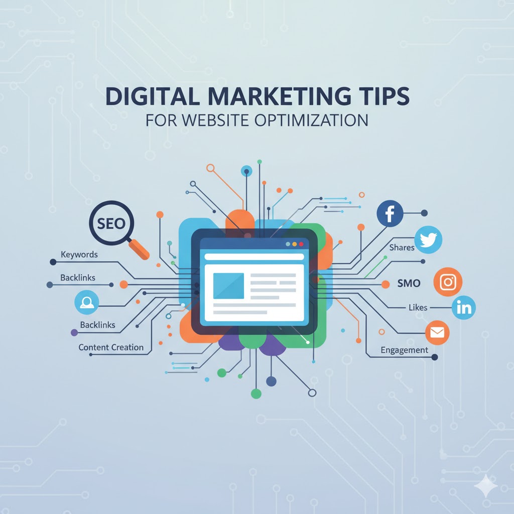 Digital Marketing, SEO and SMO Tips for Website Optimization